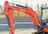 2015 Kubota U35-3&3 mini excavator boom and cab view