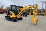 Komatsu PC35 MR mini excavator, side view