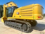 2022 Caterpillar 350 crawler excavator, rear three-quarter view