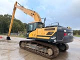 2016 Hyundai HX300LR long reach excavator, rear three-quarter view