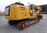 2018 Caterpillar 326F Demolition crawler excavator, rear three-quarter view