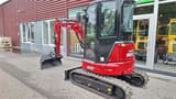 Mole M25ZT mini excavator, rear three-quarter view