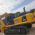 2022 Komatsu PC350-7 crawler excavator, rear three-quarter view