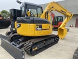 2022 Komatsu PC78US mini excavator, rear three-quarter view