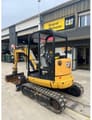 2021 Caterpillar 302.7DCR crawler excavator, rear three-quarter view