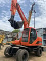 2019 Doosan DH150W-7 wheel excavator, front three-quarter view