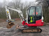2018 Takeuchi TB230 mini excavator, side view