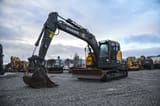 2023 Volvo ECR145EL crawler excavator, front three-quarter view