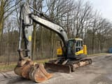 2015 Volvo ECR235DL crawler excavator, front three-quarter view