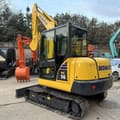 2023 Komatsu PC56-7 mini excavator, rear three-quarter view
