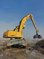 2005 Liebherr A944BHD material handler, rear three-quarter view