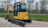 2022 Caterpillar 303.5 crawler excavator, rear three-quarter view