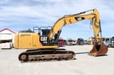 2014 Caterpillar 329EL crawler excavator, side profile view