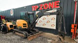 2020 Volvo ECR50D mini excavator, front three-quarter view
