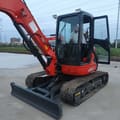 2022 Kubota U55-4 mini excavator, front three-quarter view