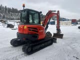2020 Kubota U55-4 mini excavator, rear three-quarter view