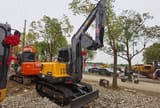 2022 Volvo EC60D mini excavator, front three-quarter view