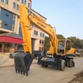 2024 Hyundai R210W-9T wheel excavator, front three-quarter view