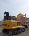 2019 Komatsu PC130 crawler excavator, rear three-quarter view