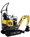 2026 Shantui SE12 mini excavator, rear three-quarter view
