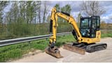 2022 Caterpillar 303.5 crawler excavator, side view