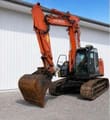 2012 Hitachi ZX225USLC-3 crawler excavator, front three-quarter view