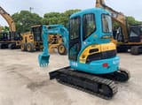 2022 Kubota U-30 mini excavator, rear three-quarter view