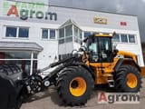 2025 JCB 427HT AGRI wheel loader, front three-quarter view