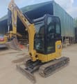 2020 Caterpillar 302CR mini excavator, front three-quarter view