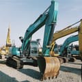 2023 Kobelco SK200D crawler excavator, front three-quarter view