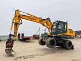 2008 Hyundai R140W-7A wheel excavator, side profile view