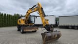 2013 JCB JS145W wheel excavator, front three-quarter view
