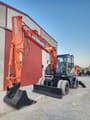 2018 Hitachi ZX145W-6 wheel excavator, front three-quarter view