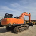 2018 Hitachi ZAXIS 350 crawler excavator, rear three-quarter view