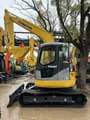 2018 Komatsu PC78US-6E mini excavator, front three-quarter view