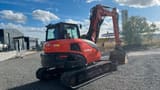 2019 Kubota KX080-4A mini excavator, rear three-quarter view