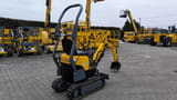 2019 Yanmar SV08– 1A(S) mini excavator, rear three-quarter view