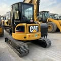 2020 Caterpillar 304CCR mini excavator, rear three-quarter view