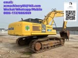 2020 Komatsu PC400 crawler excavator, rear three-quarter view