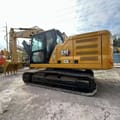 2021 Caterpillar 320GC crawler excavator, side profile view