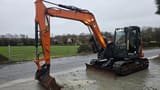 2022 Hitachi ZX85USB-6 mini excavator, side view