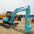 2022 Kobelco SK55SR mini excavator, side profile view