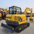 2022 Komatsu PC56 mini excavator, rear three-quarter view
