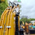 2022 Sany SY215C crawler excavator boom and hydraulic detail