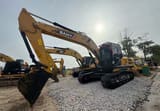 2022 Sany SY245 crawler excavator, front three-quarter view