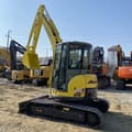 2022 Yanmar ViO55 mini excavator, three-quarter front view
