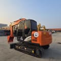 2023 Hitachi ZX70 mini excavator, rear three-quarter view