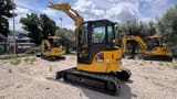 2023 Komatsu PC45 MR-5 mini excavator, rear three-quarter view
