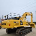 2023 Komatsu PC350-7 crawler excavator, rear three-quarter view