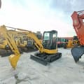 2023 Komatsu PC35MR mini excavator, front three-quarter view